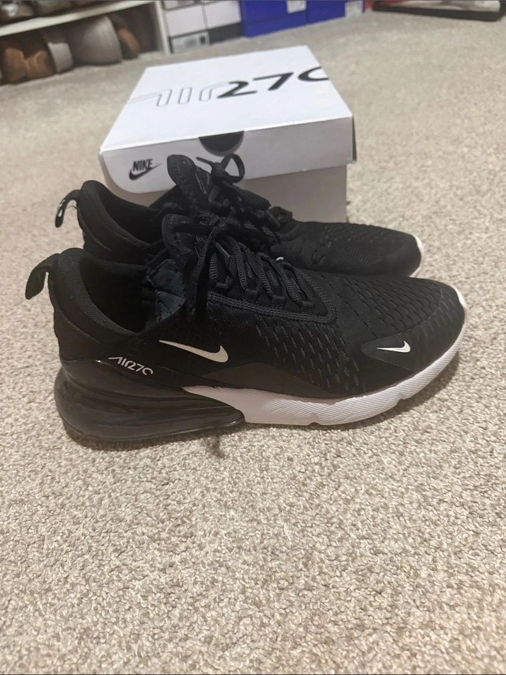 Nike Men’s Air Max 270 Athletic Shoes - Black/White